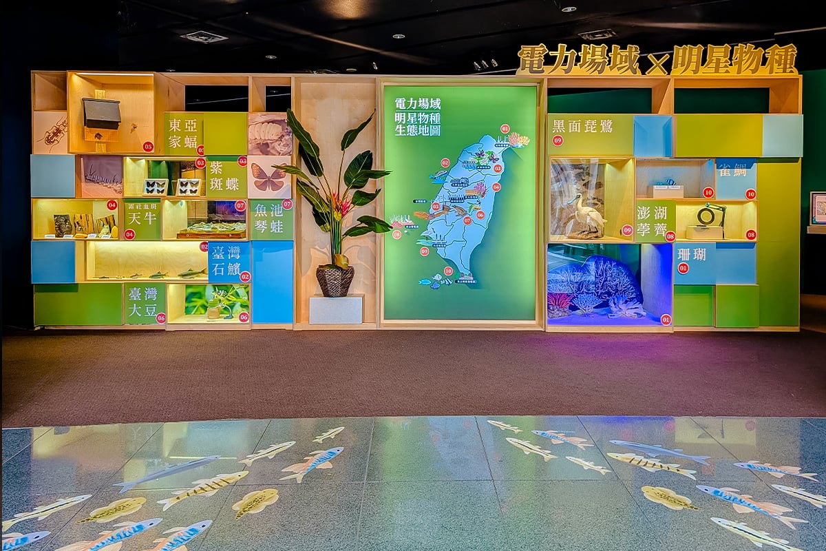 自然共生生態嚮艷特展：電力場域X明星物種面板